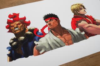 Akuma, Ryu & Ken (Art Print)