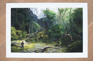 Chateau Courtyard (Art Print)