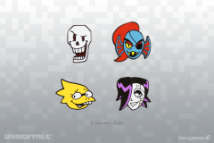 Papyrus, Undyne, Alphys & Mettaton Pin Set (exclusive)