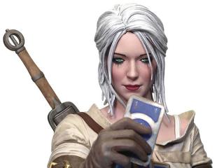 Ciri playing Gwent Bust