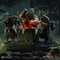 Crones Bubbling Cauldron 9.5" Statue