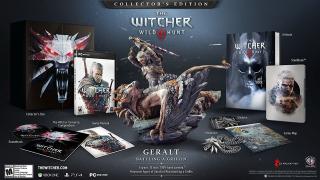 Geralt Battling Griffin Statue & Wolf Medallion