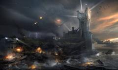 Assault on Deathshead's Fortress Lithograph